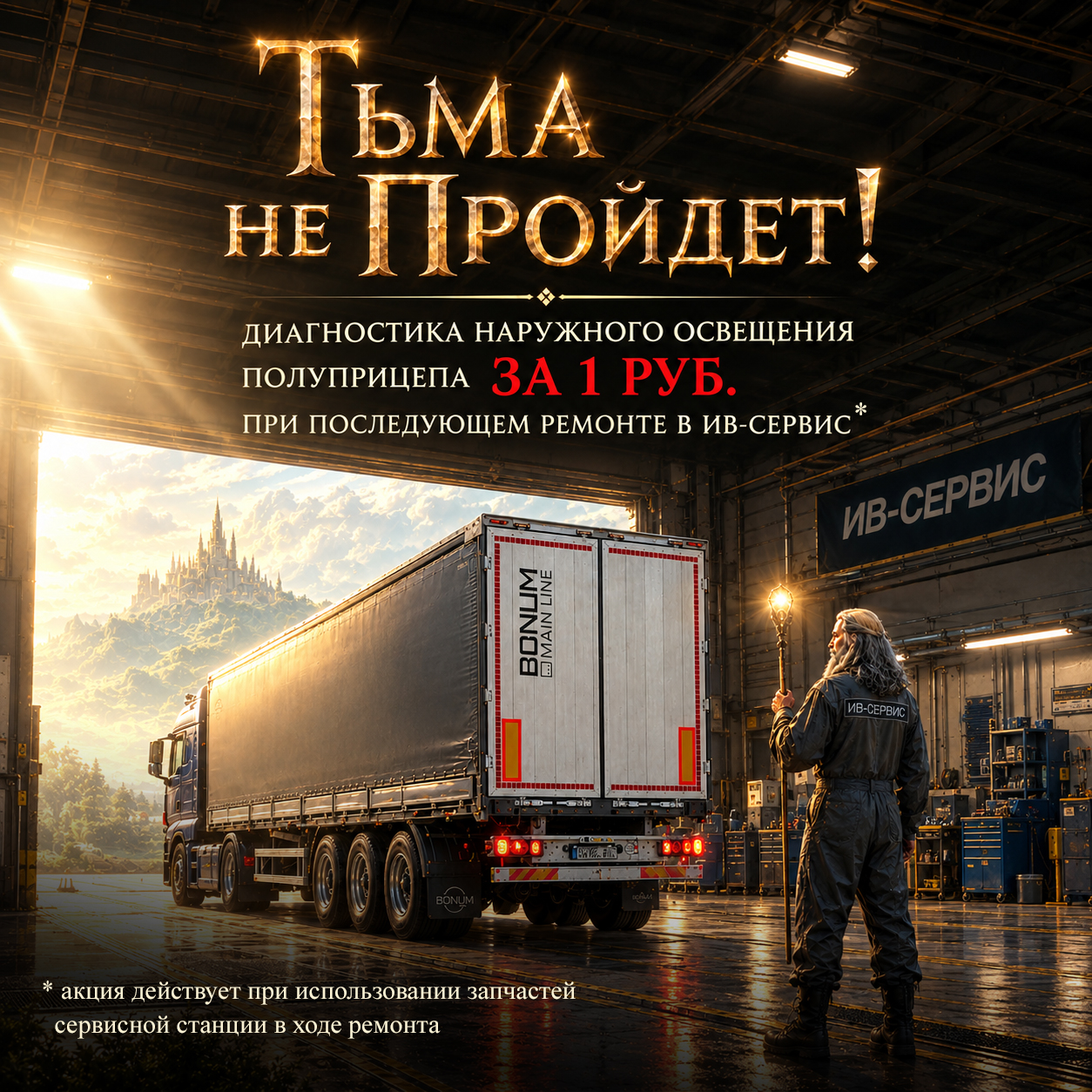 ТЬМА НЕ ПРОЙДЁТ: диагностика наружного освещения полуприцепа за 1 рубль